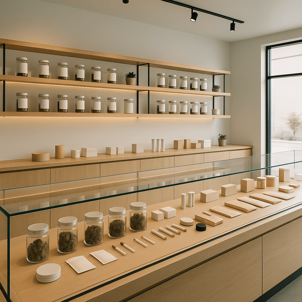 Cannabis Dispensary startup costs illustration — typical equipment and setup