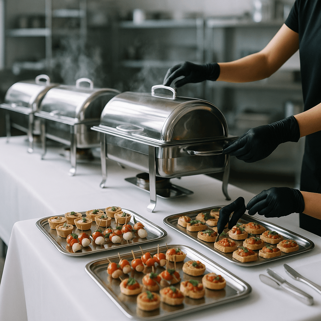 Catering Business startup costs illustration — typical equipment and setup