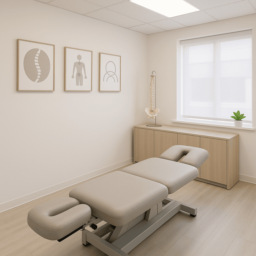 Chiropractic Office startup costs illustration — typical equipment and setup