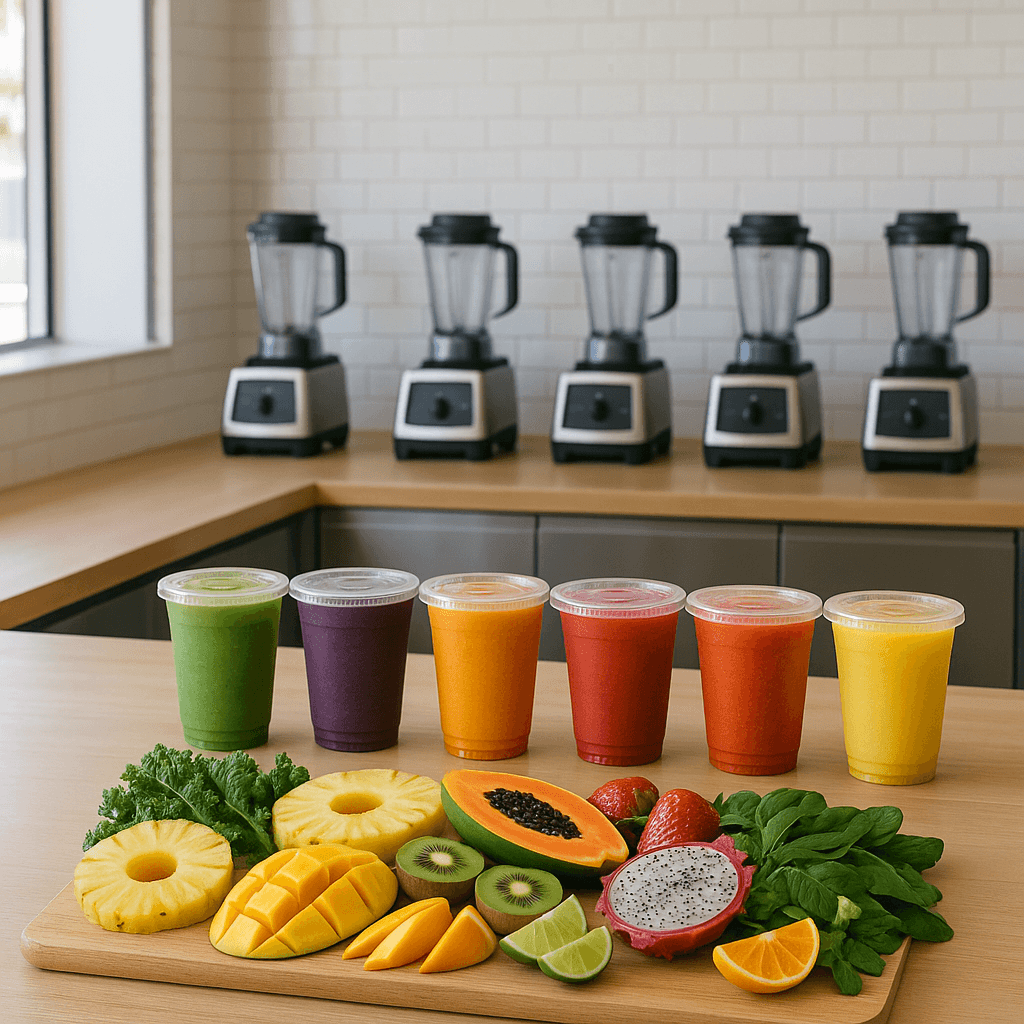 Juice Bar & Smoothie Shop startup costs illustration — typical equipment and setup