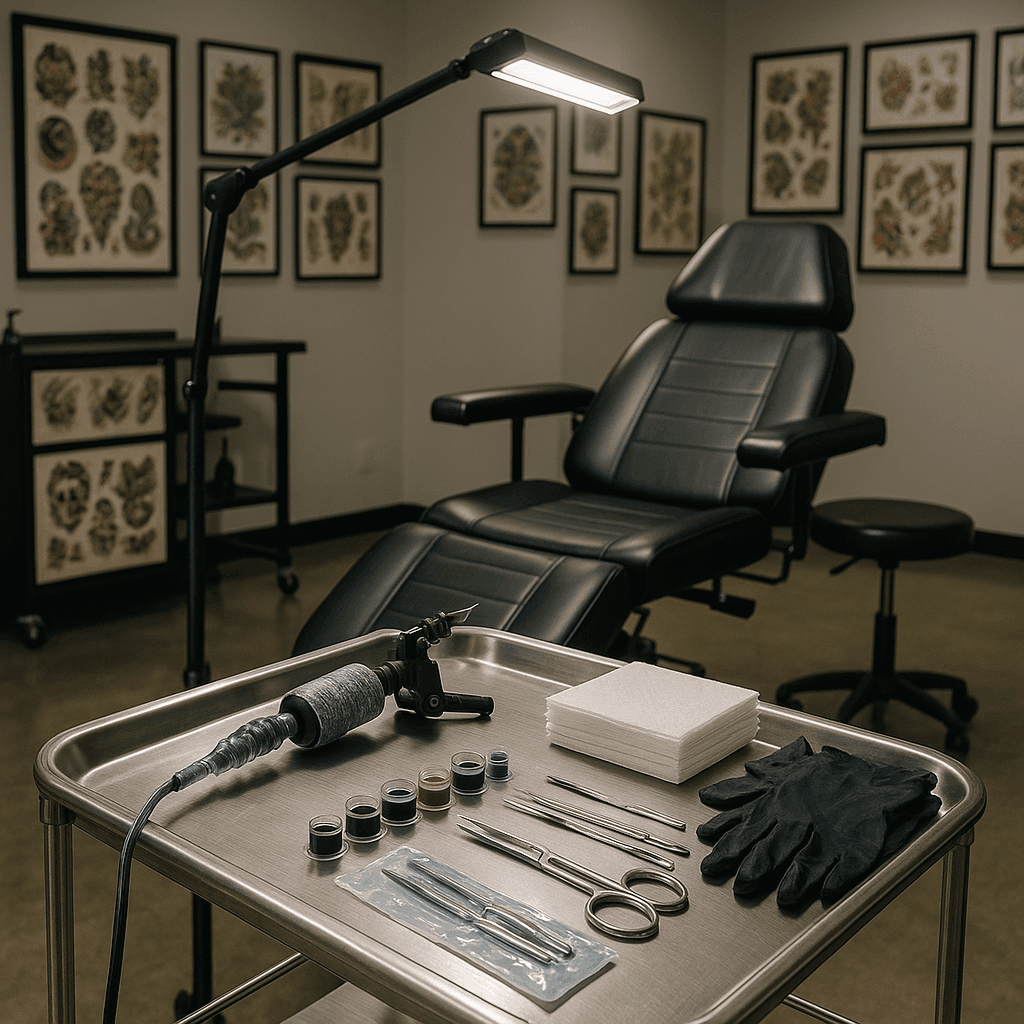 Tattoo Shop startup costs illustration — typical equipment and setup